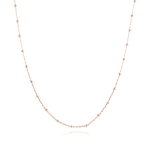 Lantisor argint placat cu aur roz cu bilute 42-45 cm DiAmanti 30RD4N2RG-42-45cm-DIA (Argint 925‰ 2 g.)
